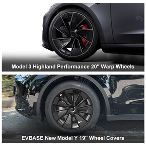 New Tesla Model Y 19" Gemini Wheel Covers Hubcaps Inspired By Model 3 Performance Wheel Caps Rim Protector 4PCS