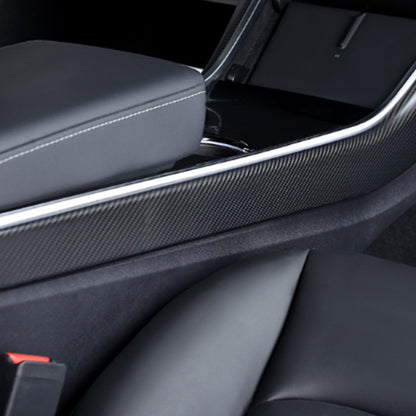 Real Carbon Fiber Center Console Side Covers For Tesla Model 3 Y Decoration Wrap Cover