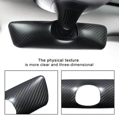 Tesla Interior Rearview Mirror Cover Model 3 Y Real Carbon Fiber Rearview Mirror Backside Overlay