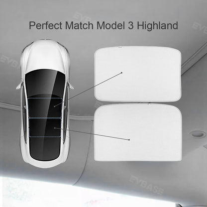 Model 3 Highland Sunshade Glass Roof Tesla Model 3 Highland Accessories EVBASE