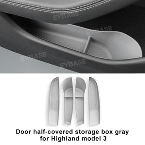 Tesla Model 3 Y X S Door Storage Box TPE Organizer Tray Waterproof Door Side Protector