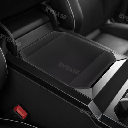 Tesla Cybertruck Armrest Box Organizer Storage Box ABS Flocked Liner Center Console Tray EVBASE