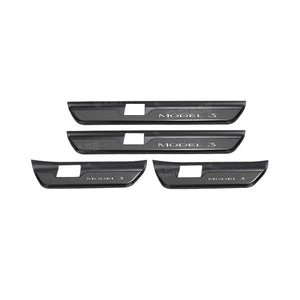 Tesla Model 3 Highland Illuminated Door Sills Covers Plates Protector LED Strip Welcome Pedal EVBASE