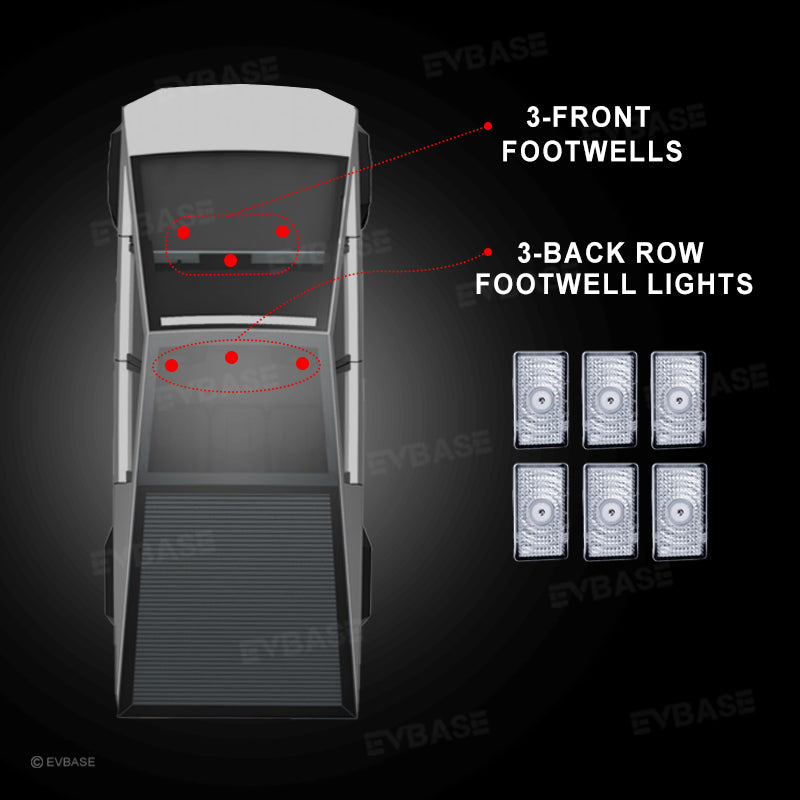 Cybertruck Interior LED Lights RGB Door Puddle Footwell RGB Welcome Light Tesla Upgrade Kit