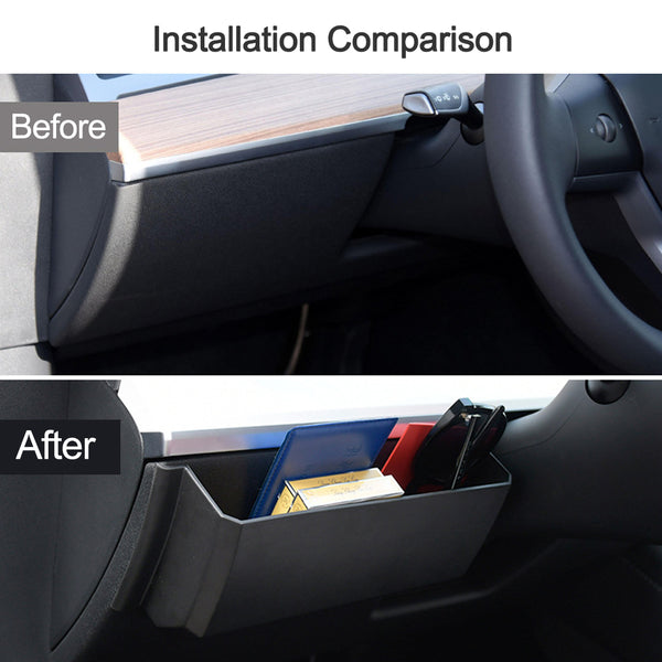 EVBASE Tesla Model Y Under Seat Storage Box Organizer TPE Hidden Tray -  EVBASE-Premium EV&Tesla Accessories