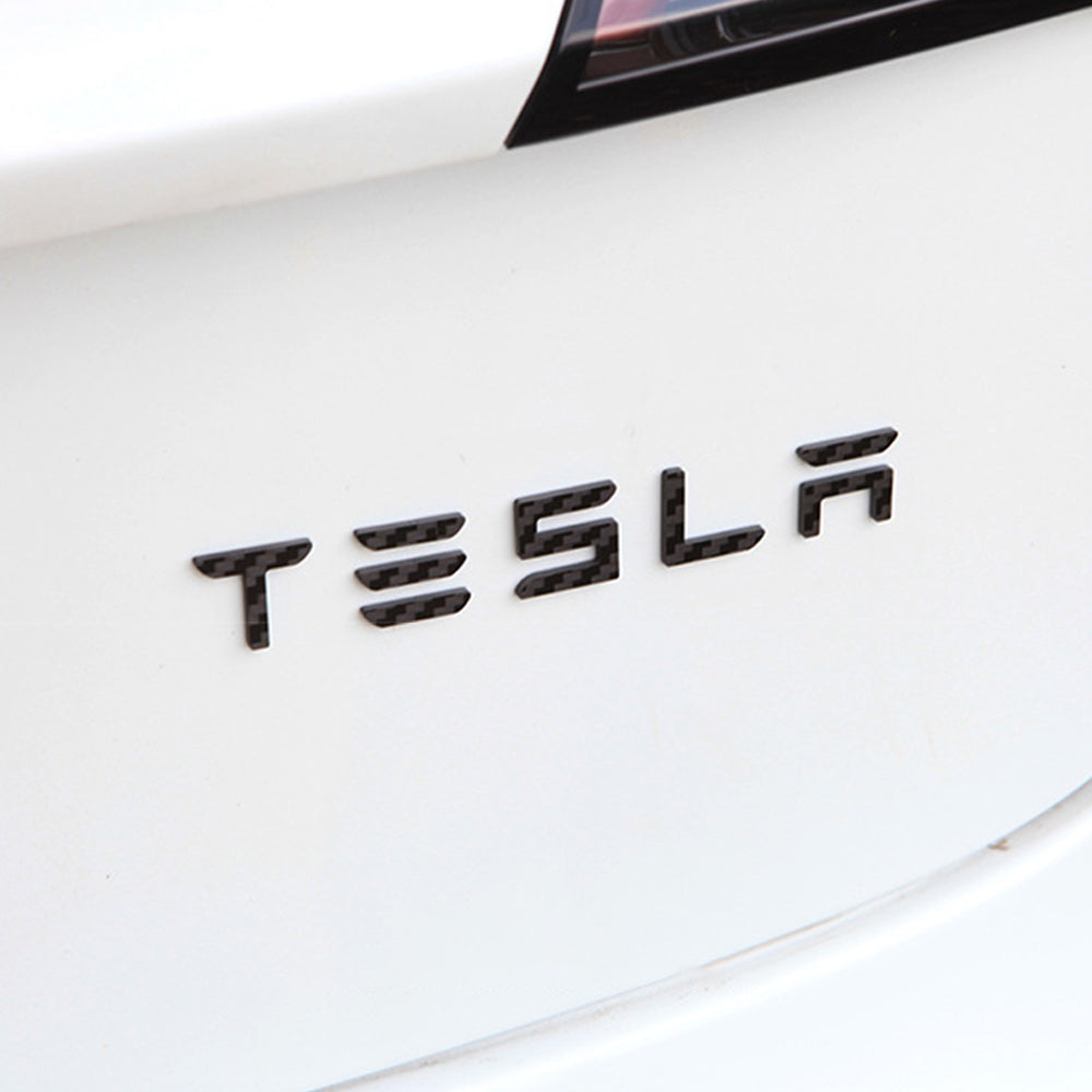 TESLA Carbon Fiber Emblem Cover — Southbay Autoworkz