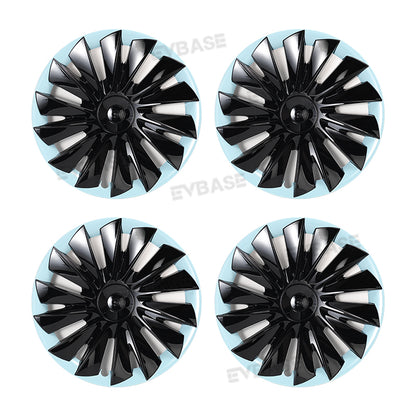 Tesla Model Y Bicolor Wheel Covers 19 Inch ABS Rim Protector Covers Sport Wheel Caps 4PCS