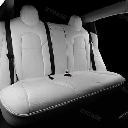 Tesla Model Y 3 Custom Seat Covers Cushion Breathable NAPPA Litchi Vegan Leather