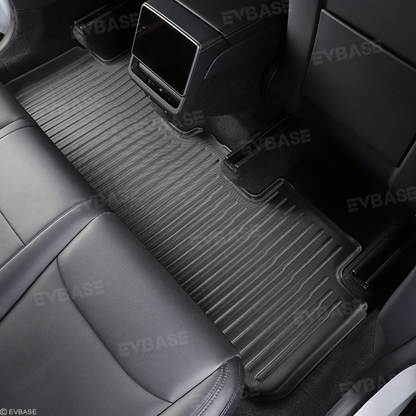 Tesla Model Y Juniper Floor Mat TPE Anti-Slip Trunk Mat Cargo Liner Back Seat Cover All Weather Protection