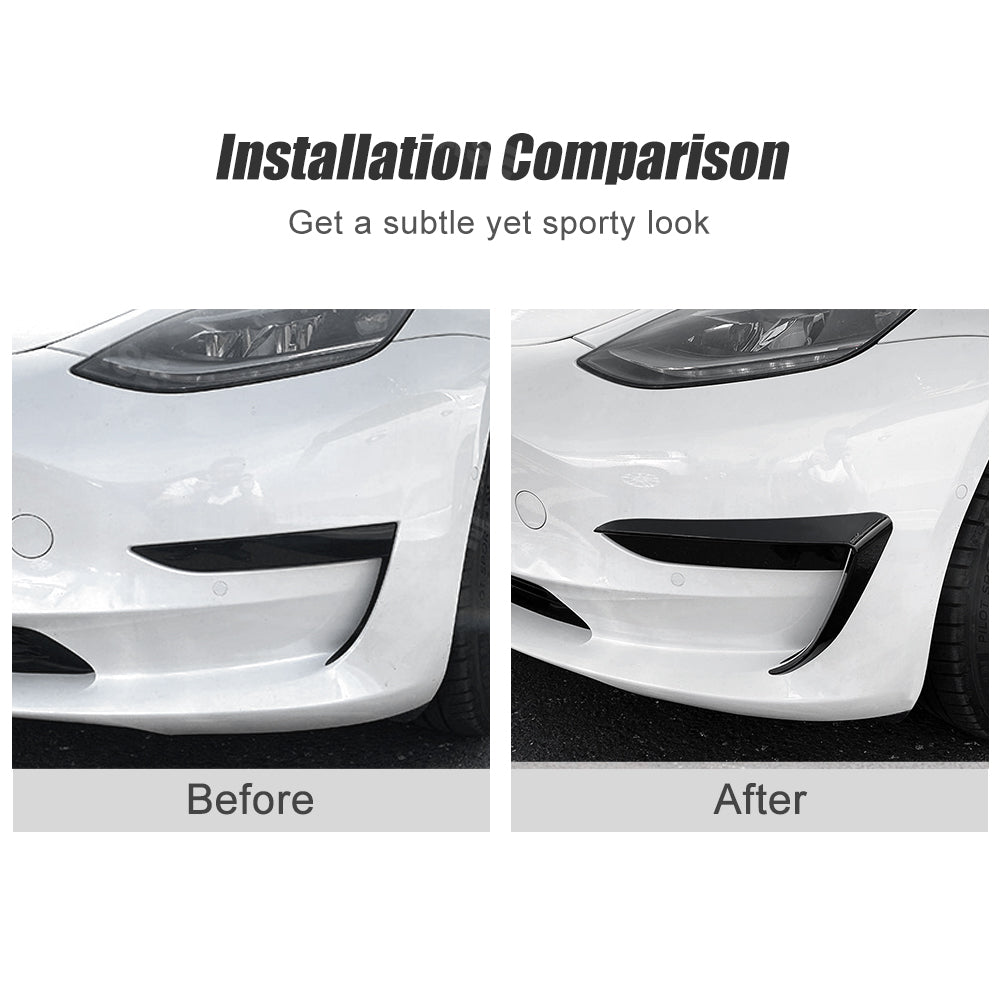 Tesla Model 3 Y Fog Light Cover ABS Blade Trim Frame Exterior Accessories