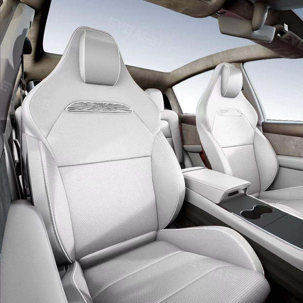 Tesla Model 3 Y Sport Seats Replacement Nappa Leather Inspired By Model 3 Highland Performance Seat