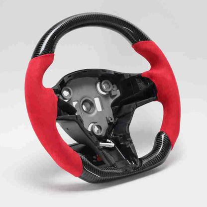 EVBASE Customized Tesla Carbon Fiber Steering Wheel Model 3 Y Tesla Accessrioes