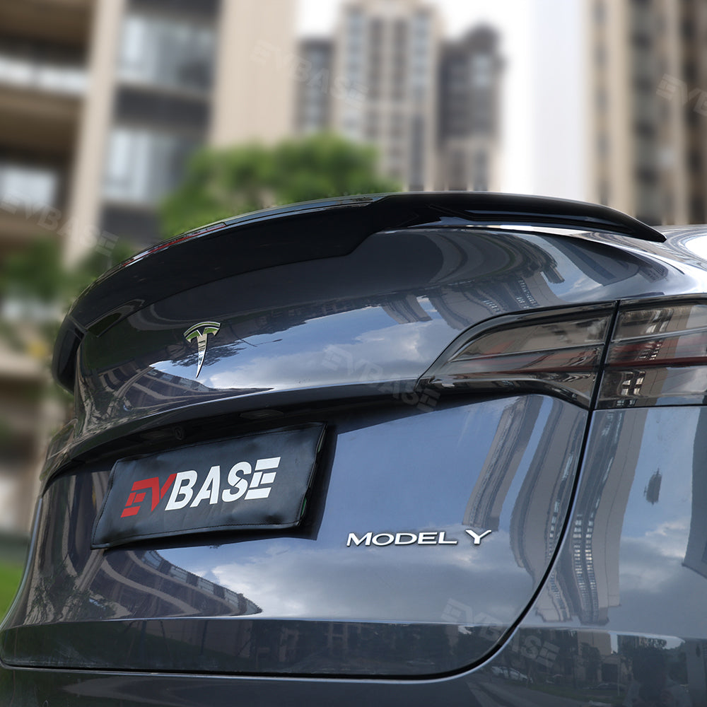 Tesla Model 3 Y Spoiler Wing ABS Rear Trunk Lid Diffuser Splitter Inspired By B-2 Spirit | EVBASE