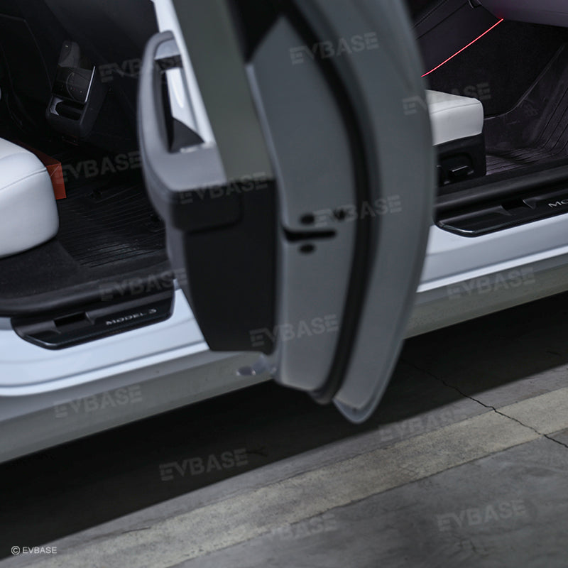 Tesla Model 3 Highland Illuminated Door Sills Covers Plates Protector LED Strip Welcome Pedal EVBASE