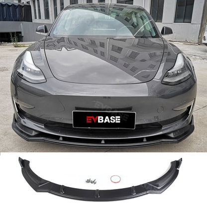 Tesla Model Y 3 Front Bumper Lip Splitter ABS Sport Body Kits Spoiler Front Fascia Style 3