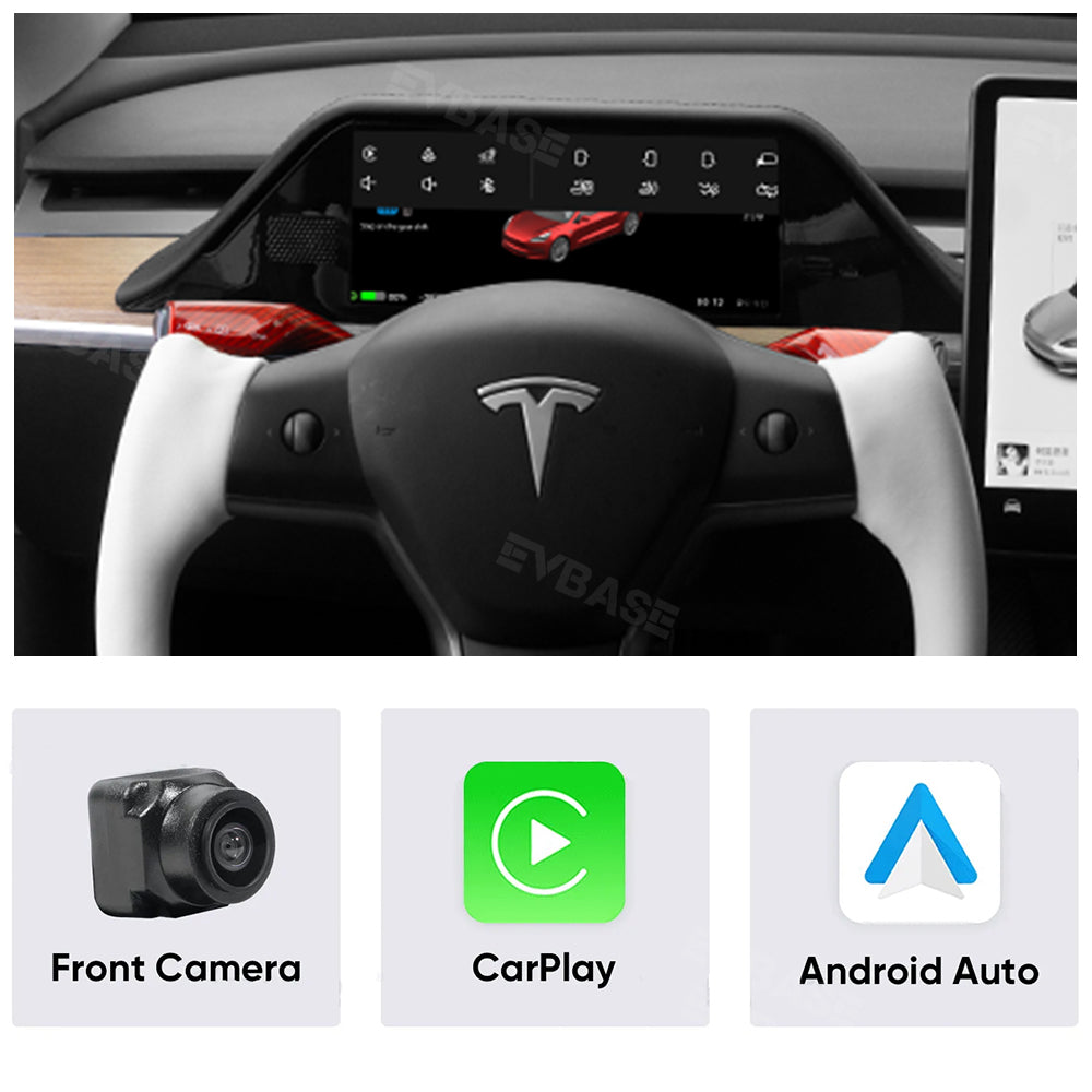 EVBASE Tesla Model 3/Y 8.9 Inch Dashboard Screen Inspired By Model X Head Up Display Instrument Cluster