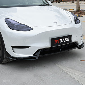 Tesla Model Y Rear Bumper Lip Wing Diffuser Replacement Splitter Spoiler ABS Body Kit Black Warrior Style