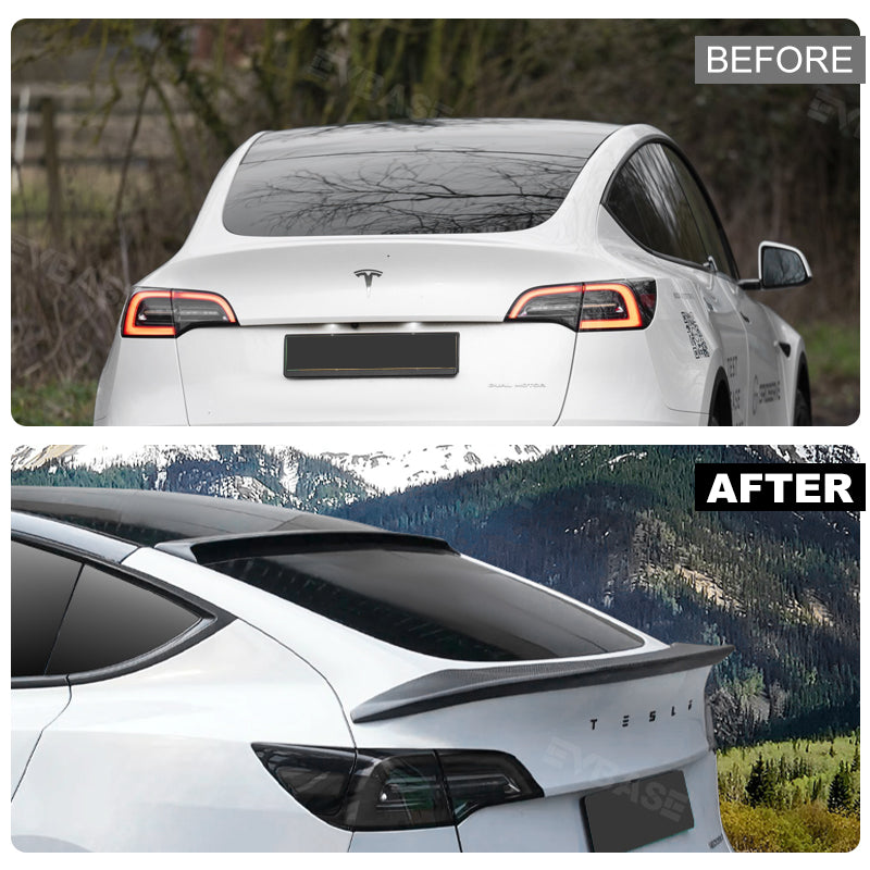 Tesla Model Y Roof Spoiler Tail Wing ABS Rear Trunk Lip Window Top Wing