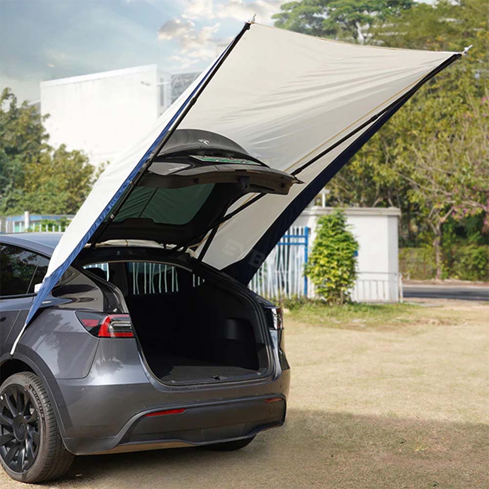 EVBASE Tesla Model Y Tailgate Camping Tent Portable Tarp Canopy Awning Sun Shelter Road Trip Camping