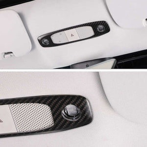 Tesla Model Y 3 Carbon Fiber Interior Accessories Reading Light Cover Trim