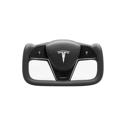 Tesla Model 3 Y Yoke Steering Wheel Inspired by Model X/S Yoke Nappa Black|EVBASE