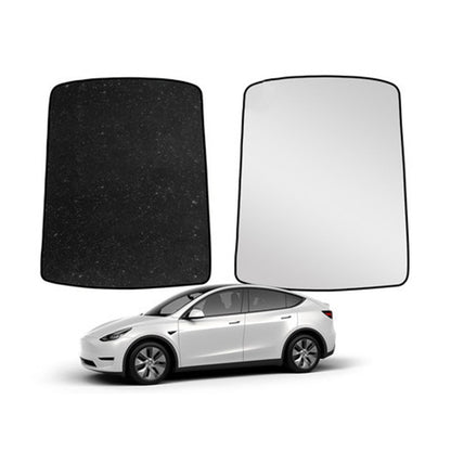 50%OFF - EVBASE Tesla Model Y Starry Sky Sunroof Sunshade with Silver Coated Cloth