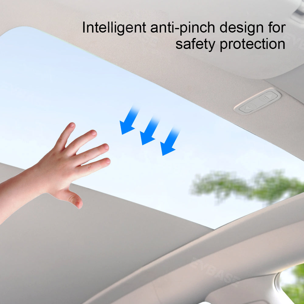 Tesla Model Y Electric Glass Roof Sunshade Retractable Sun Shade Integrated Automatic Shades