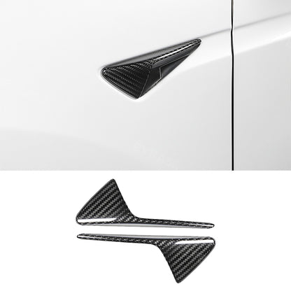 Tesla Model X Real Carbon Fiber Side Camera Covers Turn Signal Full-Cover Exterior EVBASE