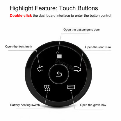 EVBASE Model 3 Y Dashboard HUD Instrument Cluster Wireless Display With Magnetic Charging Phone Holder