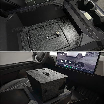 Tesla Cybertruck Center Console Safe Lockbox Storage Box Anti-Theft Safe Vault Armrest Organizer