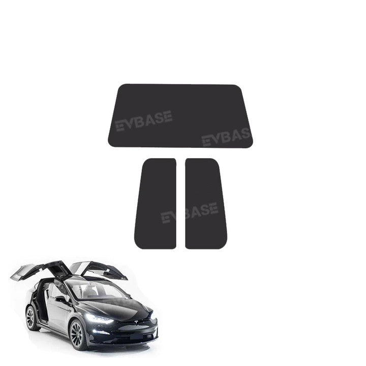 EVBASE Tesla Model X Sunshades Insulation Windshield Heatshield Glass Roof Skylight Shades Privacy Sun Visor