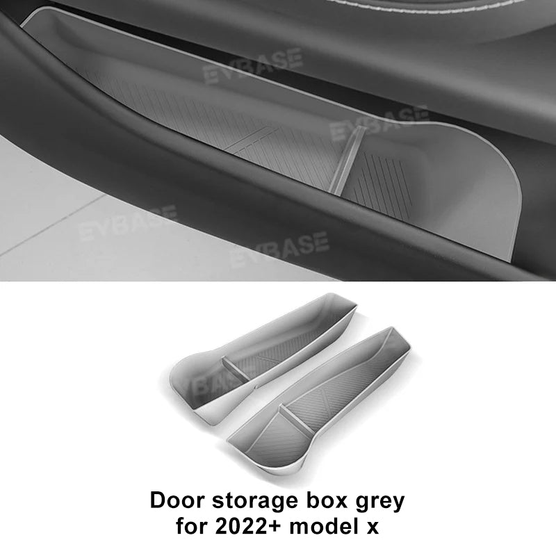 Tesla Model 3 Y X S Door Storage Box TPE Organizer Tray Waterproof Door Side Protector