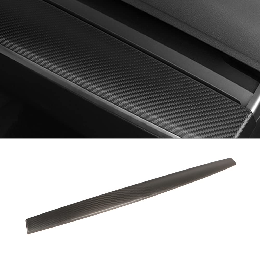 Tesla Model Y 3 Carbon Fiber Interior Accessories Dashboard Front Door Cover Trim