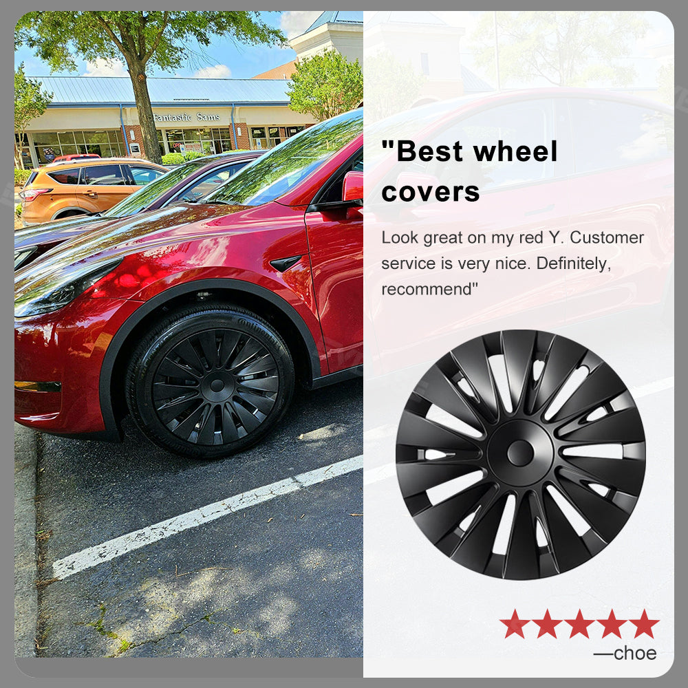 Tesla Wheel Caps Model Y Induction Wheel Covers 19 inch Matte 4PCS for Gemini Wheels