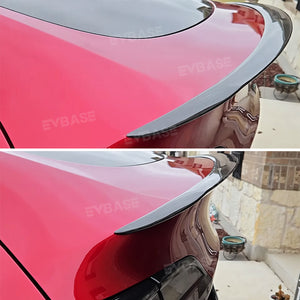 Tesla Model Y Spoiler Wing Dry Real Carbon Fiber OEM Style Inspired By Model 3 Performance Rear Splitter