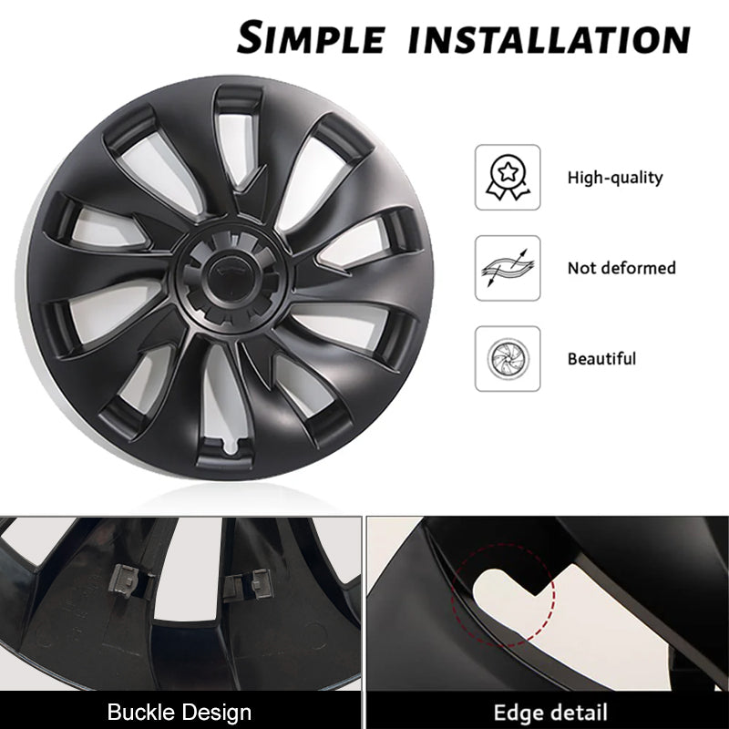 Model 3 18inch Überturbine Wheel Cover For Tesla 3 18inch Aero Wheel Caps Matte 4PCS 2017-2023 Year