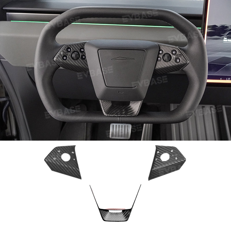 Tesla Cybertruck Real Carbon Fiber Interior Upgrade Kit Center Console Overlay Protection Trim