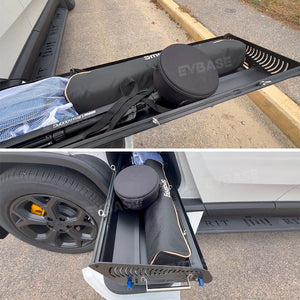 Rivian R1T Gear Tunnel Slide Tray Cargo Slide Out Shelf Drawer For Off-Road/Overland Adventures