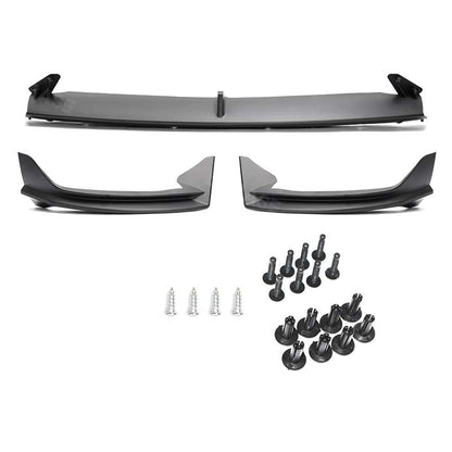 Tesla Model 3 Y Front Bumper Lip ABS Body Kit V Style Splitter Spoiler (Matte Black)