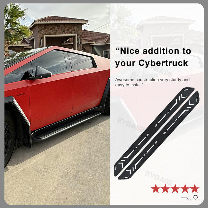 EVBASE Tesla Cybertruck Running Boards Nerf Bars Side Steps Cybertruck Exterior Brackets