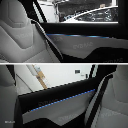 Tesla Model X Ambient Lighting Accessories Laser Carving RGB 128-Colors Tesla Ambient Lighting Kit Model X