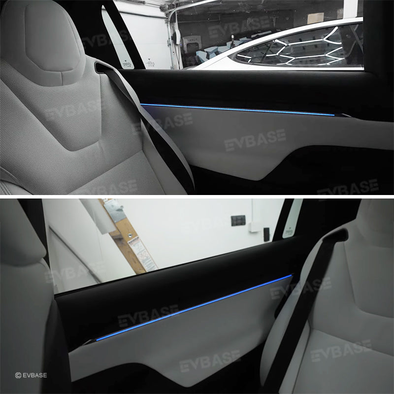 Tesla Model X Ambient Light Laser Carving RGB 128-Colors Tesla Ambient Lighting Kit