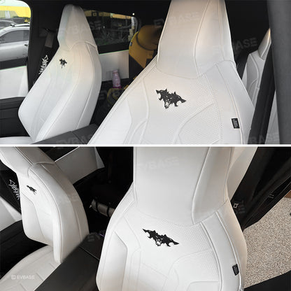 Tesla Cybertruck Seat Covers With Cyberbeast Style Full Coverage Custom Seat Protector NAPPA Leather