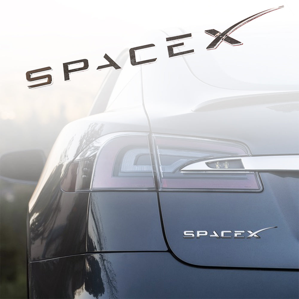 SPACEX Decals 3D Metal Tesla Emblem Sticker Tesla LOGO Cover for Model 3 Y X S Accessories