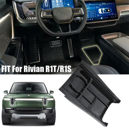 Updated Rivian Center Console Tray R1T/R1S Lower Center Console Hidden Organizer Rivian Storage Box