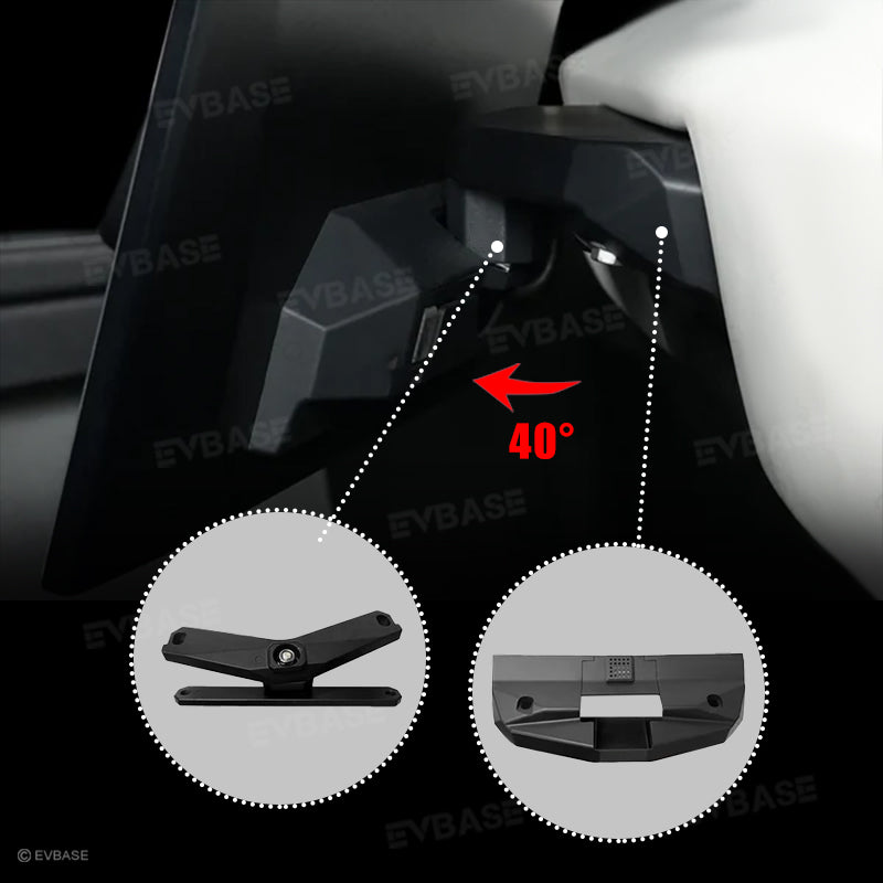 Tesla Cybertruck Screen Swivel Mount Center Console Aluminium Alloy Screen Tilt Rotating Holder EVBASE