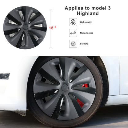 Tesla Model 3 Highland Wheel Covers 18inch Photon Wheel Caps Inspired by Model S Tempest Wheels