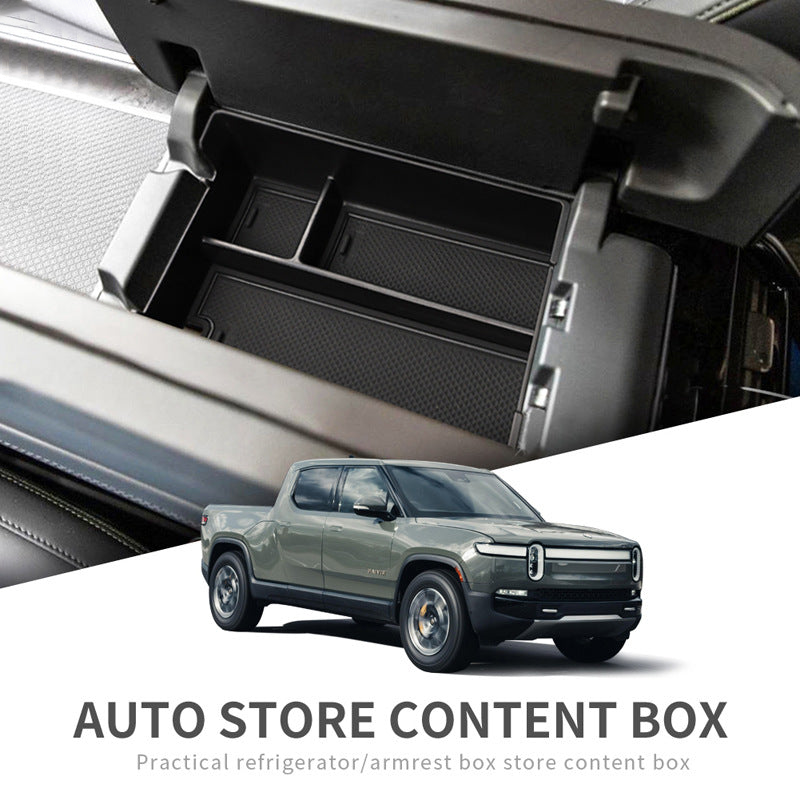 Rivian R1T R1S Center Console Organizer Vassoio Bracciolo Scatola di immagazzinaggio Rivian R1T R1S Accessori