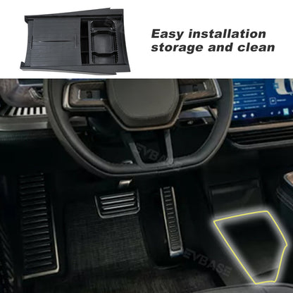 Updated Rivian Center Console Tray R1T/R1S Lower Center Console Hidden Organizer Rivian Storage Box