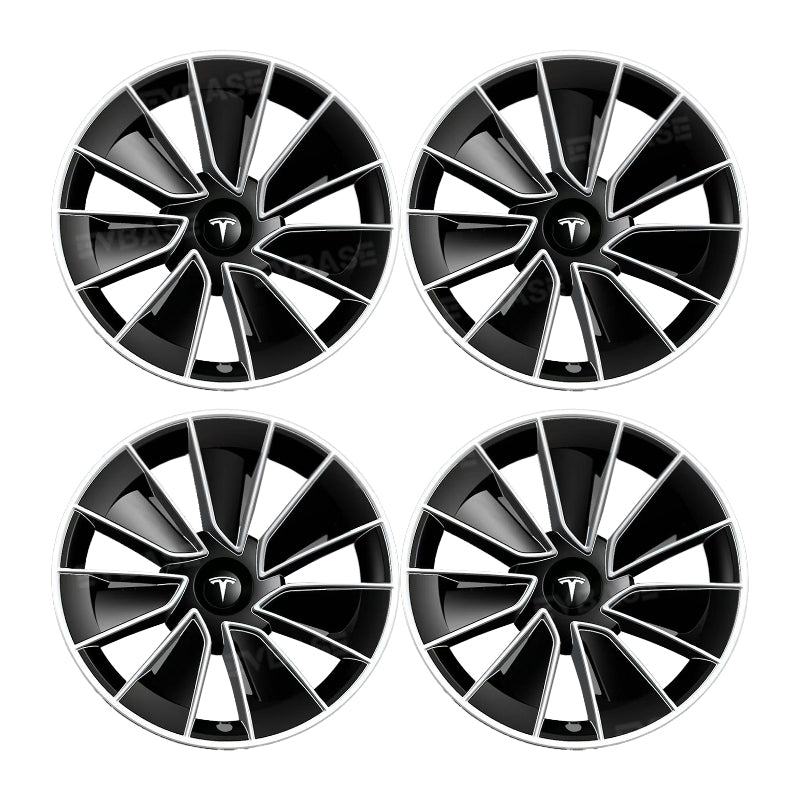 Tesla Model Y 19" Gemini Wheel Covers Hubcaps Inspired By Model 3 Performance Wheel Caps Rim Protector 4PCS